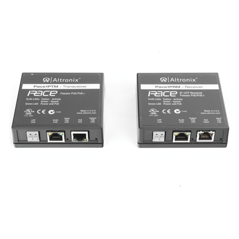 Kit extensor IP y PoE por cable UTP CAT5E hasta 500 mts @ 100 mbps