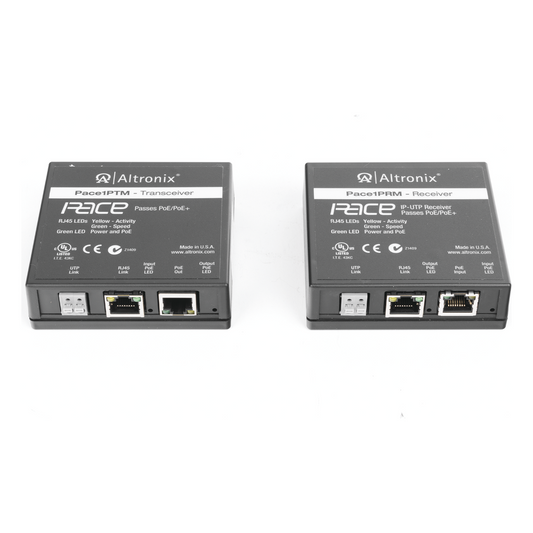 Kit extensor IP y PoE por cable UTP CAT5E hasta 500 mts @ 100 mbps