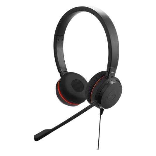 Jabra Evolve 20 DUO con Conexión USB C/A, Micrófono con Cancelación de Ruido de Ultima Generación, Configuración Plug and Play (4999-823-169)