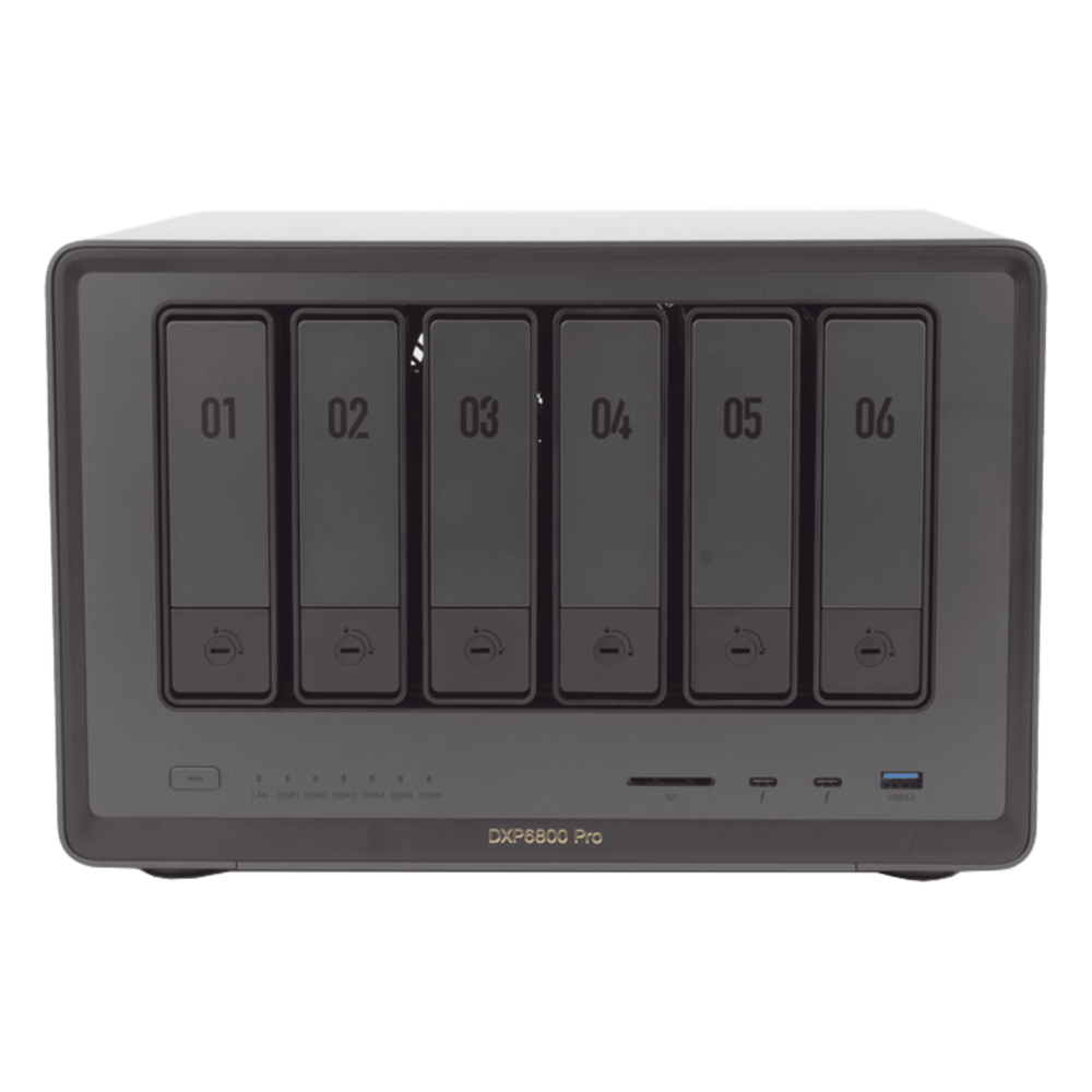 NAS UGREEN NASync DXP6800 Pro / Intel Core i5-1235U 10 Núcleos / 6 Bahías SATA + 2 M.2 NVMe / 2 Puertos Thunderbolt 4 / 2 Puertos 10GbE / 8K HDMI / PCIe 4.0 x4 / DDR5 Hasta 64GB / Compatibilidad Multiplataforma