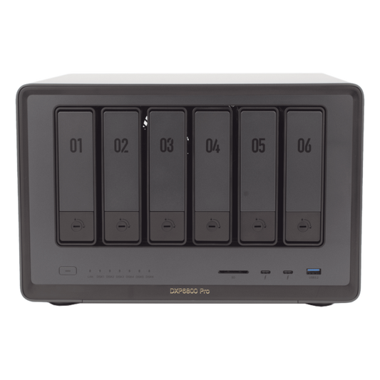 NAS UGREEN NASync DXP6800 Pro / Intel Core i5-1235U 10 Núcleos / 6 Bahías SATA + 2 M.2 NVMe / 2 Puertos Thunderbolt 4 / 2 Puertos 10GbE / 8K HDMI / PCIe 4.0 x4 / DDR5 Hasta 64GB / Compatibilidad Multiplataforma