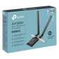 Adaptador  PCIe inalámbrico doble banda AX1800 Mbps / Seguridad Inalámbrica WPA3 /Antena de alta ganancia / Tecnología MU-MUMO 2X2 / Soporte de perfil bajo y Altura completa / Bluetooth 5.2