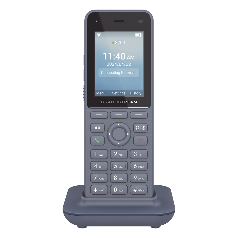 Teléfono IP inalámbrico Wi-Fi, Portátil, 3 cuentas SIP, 3 líneas, Voz HD, Bluetooth integrado, Puerto USB tipo C