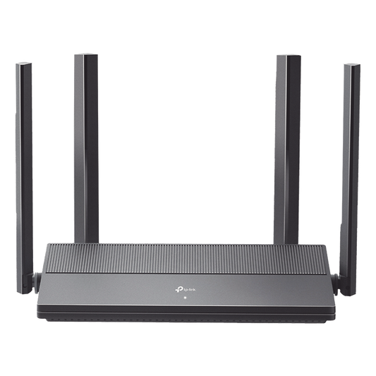 Router WiFi 6 AX 1500 Mbps / MU-MIMO 2X2 y OFDMA / 1 Puerto WAN Gigabit / 3 Puertos LAN Gigabit / Soporta IPV6 y TR-069 / 4 Antenas Beamforming / Seguridad WiFi WPA3
