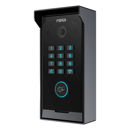 Videoportero Slim IP SIP con Cámara HD, IP IP65, Teclado Numérico y Relé, Apertura por BLE, Tarjeta, Remoto, Protocolo ONVIF, Compatible con App Fanvil Link