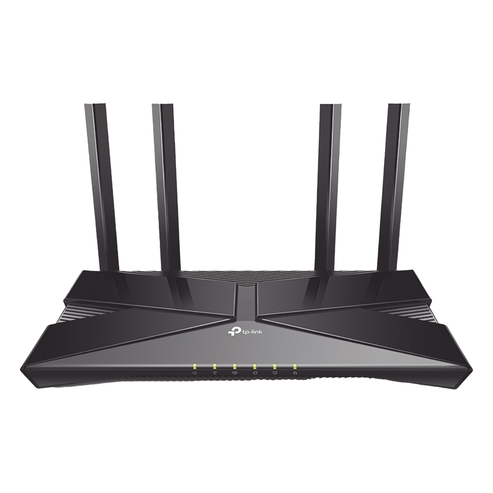 Router WiFi 6 doble banda AX 1800 Mbps /  MU-MIMO y OFDMA / 1 Puerto WAN 10/100/1000 Mbps / 4 Puertos LAN 10/100/1000 Mbps / 4 Potentes Antenas / Compatible con EasyMESH