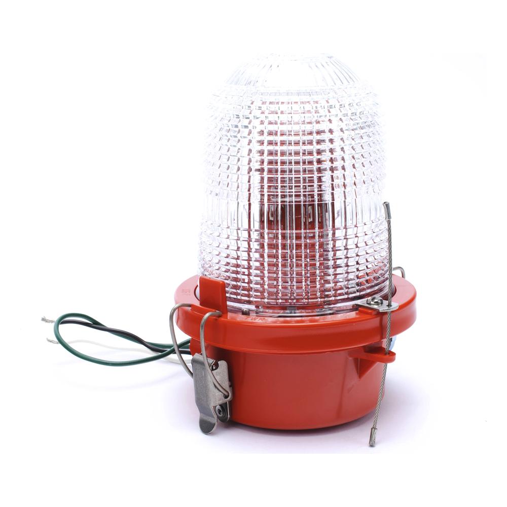Lámpara de Obstrucción Roja/ Luz Fija Tipo L-810, LED de baja intensidad/ 120 - 240 Vca/ Luz Infraroja