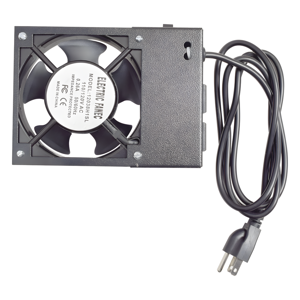 Ventilador 110 Vca con Clavija para Gabinete de Pared con 2 Tomas de Corriente