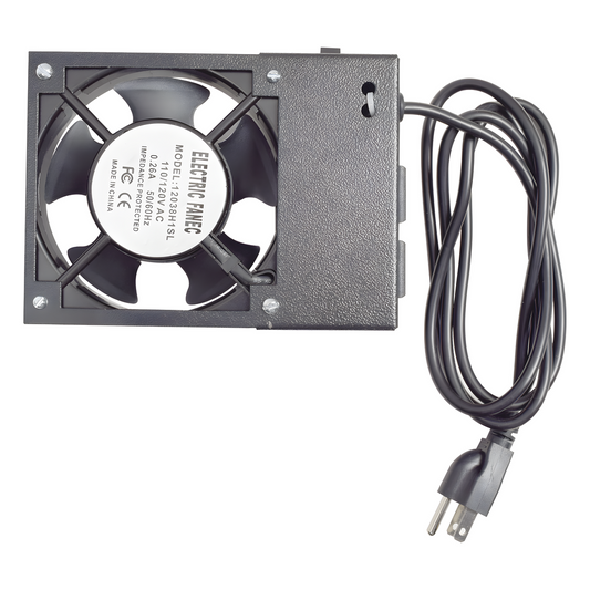 Ventilador 110 Vca con Clavija para Gabinete de Pared con 2 Tomas de Corriente