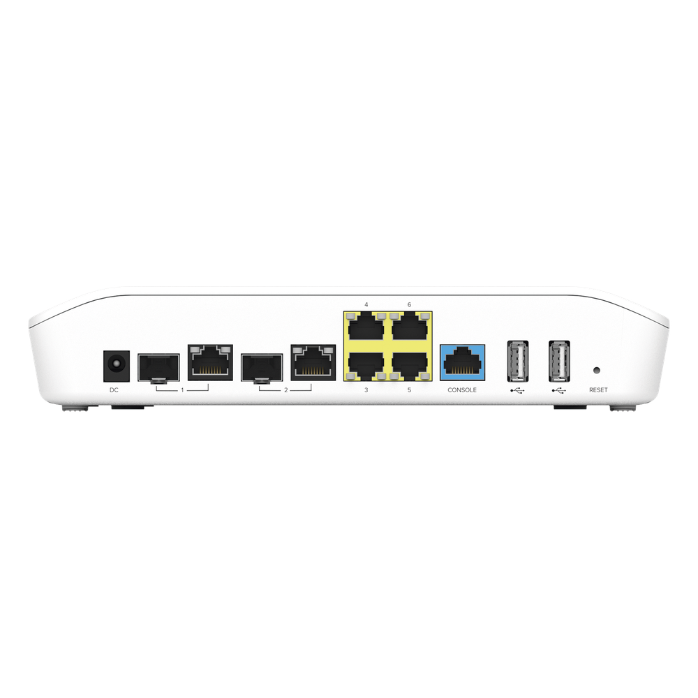 Firewall SD-WAN para PYME NSE3000 / 2 puertos WAN Gigabit + 2 SFP Combo / 4 puertos LAN Gigabit / IDS-IPS y Bloqueo de Aplicaciones / Gestión Cloud cnMaestro / Hasta 1,000 Dispositivos