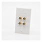 Placa de Pared | Postes de Unión Tipo Banana | Conexión para 2 Altavoces | Fácil Instalación | Conectores Chapados en Oro