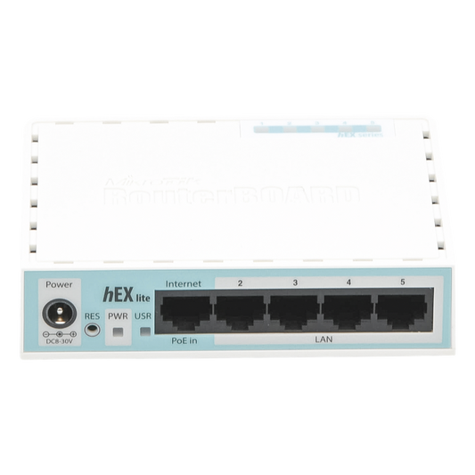 (hEX lite) RouterBoard, 5 Puertos Fast Ethernet