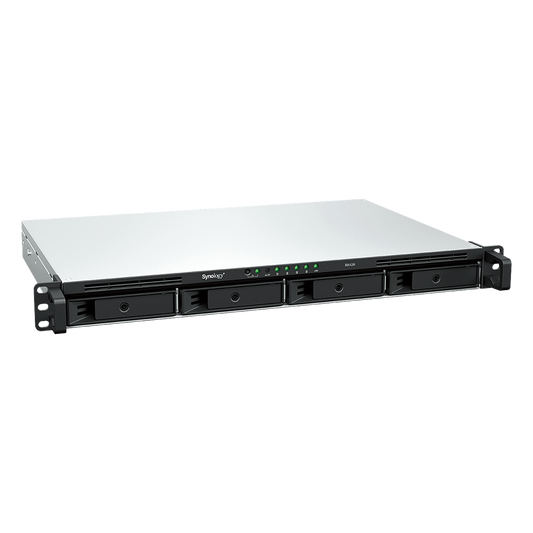 Unidad de Expansión RackStation / 1U 4 Bahías / SATA 3.5" y 2.5" Hot-Swap / Chasis Corto 290 mm (11.4 in) / Expansión en Línea / USB Type-C / Plug & Play / Garantía 3 Años