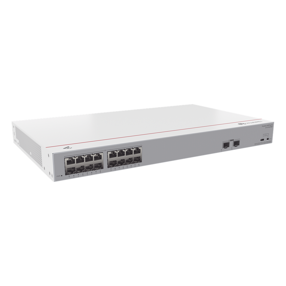 Switch Gigabit No Administrable PoE / 16 puertos 10/100/1000 Mbps (PoE) / 2 Puertos SFP Uplink / 124W