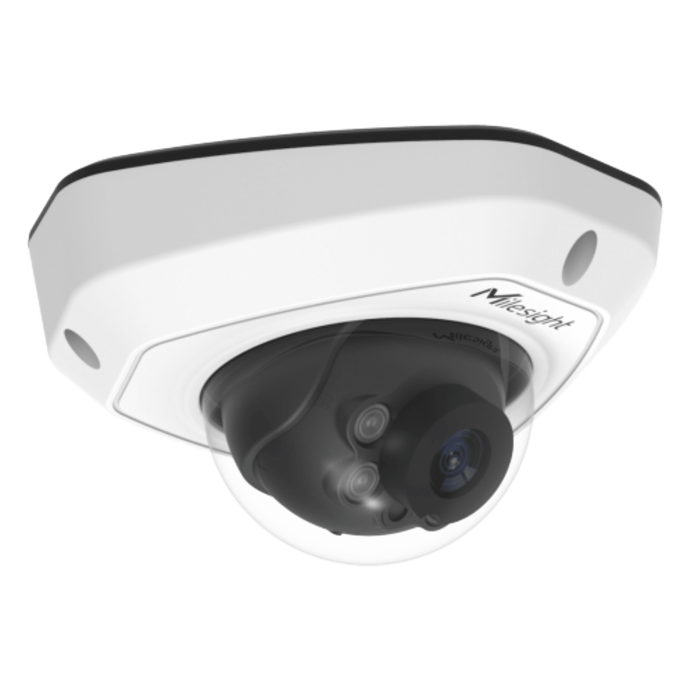 Cámara IP Mini Domo / 4K UHD / 120dB WDR / 0.005Lux Starlight / H.265+ / IR 30mts / PoE / IP67 / IK10 / Análisis de Video AI