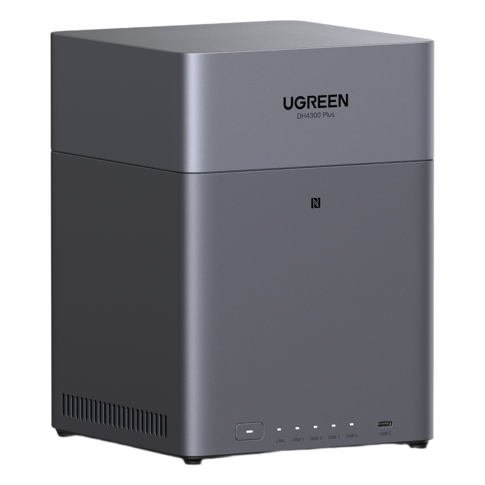 NAS UGREEN NASync DH4300PLUS  / 4 Bahías SATA / Procesador RK3588C 8 GB RAM / 2.5GbE Puerto / HDMI 4K / USB 3.2 Type-C / RAID 0/1/5/6/10 / Acceso Remoto UGREENlink