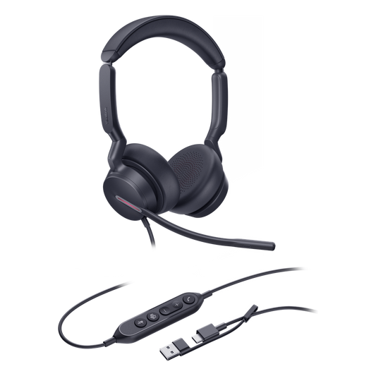 Diadema Alámbrica Yealink UH46 Dual USB-C/A Certificada con Microsoft Teams