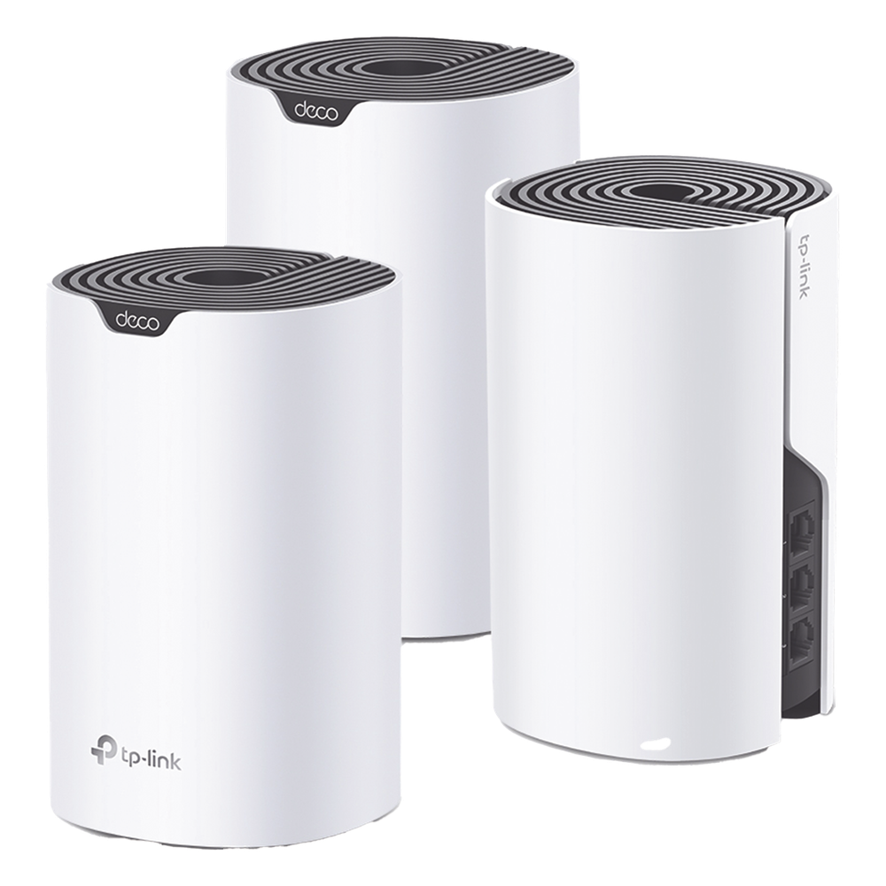 Kit 3 Routers Inalámbricos MESH Interior para Hogar / Doble Banda Wi-Fi 5 AC1900 Mbps / 3 Puerto Gigabit WAN/LAN / 3 Antenas Internas / Administración Mediante la App Deco (iOS, Android)