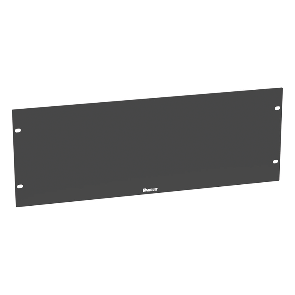 Tapa Ciega Para Rack Estándar de 19in, Plano, de Acero, 4UR, Color Negro