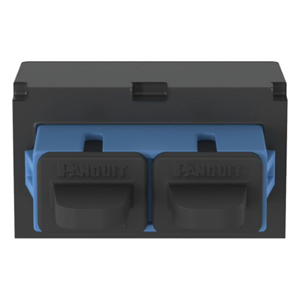 Módulo Acoplador SC Duplex, para Fibra Óptica Monomodo OS1/OS2, Tipo Mini-Com, Color Azul