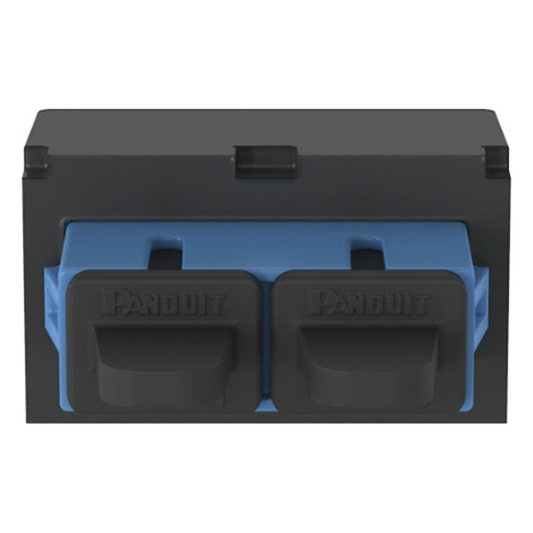 Módulo Acoplador SC Duplex, para Fibra Óptica Monomodo OS1/OS2, Tipo Mini-Com, Color Azul