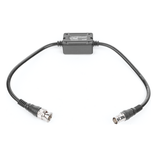 AISLADOR DE TIERRA por BNC / ELIMINE eficazmente los problemas en el video como el RUIDO, DIAFONIA, INDUCCIÓN e INTERFERENCIAS causadas por los lazos de tierra. Compatible con cámaras HD-TVI/CVI/AHD/CVBS de hasta 2 MP.