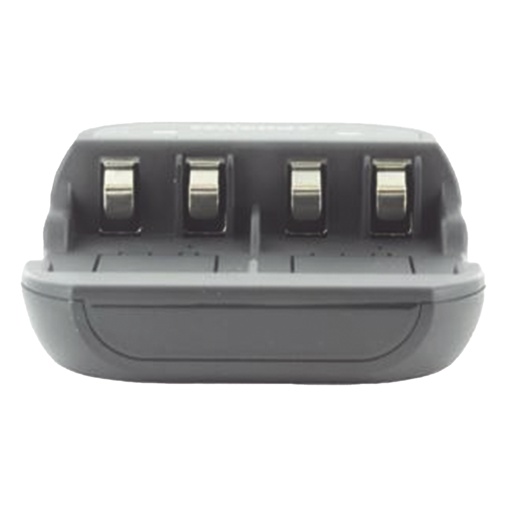 Cargador Rápido 2 Bahías / Baterías Ni-MH 9V / Cable USB Incluido / Adaptador de Corriente NO Incluido / Color Negro