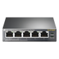 Switch PoE no Administrable de escritorio / 5 puertos 10/100 Mbps / 4 puertos PoE af/at / Presupuesto 67 W / Modo Extensor hasta 250 m / Calidad video prioritaria