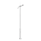 Poste Seccionado de 3 Metros / Especializado para la Instalación de Videovigilancia / Incluye Base de Cimentación y Brazo para Cámara PTZ / Color Negro
