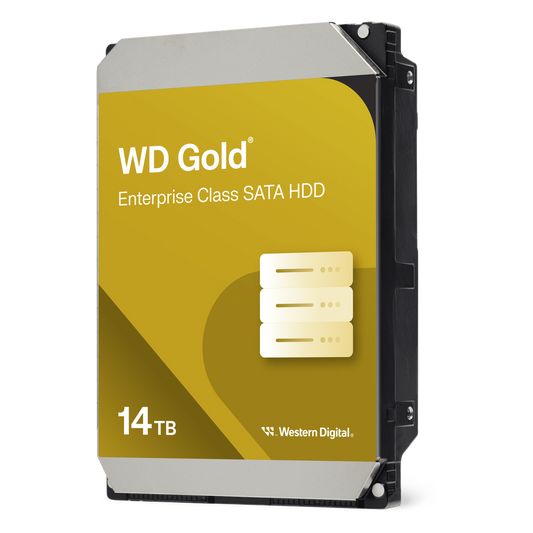 Disco Duro Empresarial WD Gold / SATA 6 Gb/s / 14 TB / 7200 RPM / Tecnología HelioSeal / ArmorCache / 5 Años Garantía / 2.5M Horas MTBF