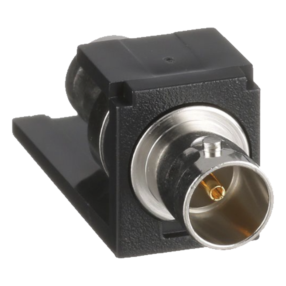 Módulo Acoplador Coaxial Tipo BNC, Mini-Com, de 75 Ohms, Color Negro