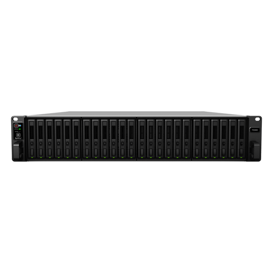 NAS Todo Flash FlashStation FS3600 | 24 Receptáculos | Intel Xeon D-1567 12 Núcleos | 16 GB RAM (Ampliable a 128 GB) | 195,000 IOPS Escritura Aleatoria iSCSI 4K | 10 GbE | Compatible con Virtualización | Protección de Datos Int