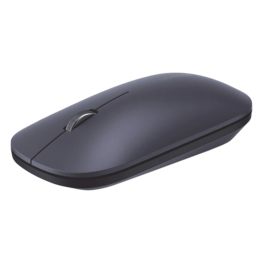 Mouse inalámbrico 2.4 GHz | Ultra Delgado y Silencioso | DPI 1000/1600/2000/4000 (Ajustable)  | Alcance 10m | Scroll de Aluminio | Adaptable a diferentes superficies | Diseño suave al tacto | Contiene Receptor USB | Color Negro.