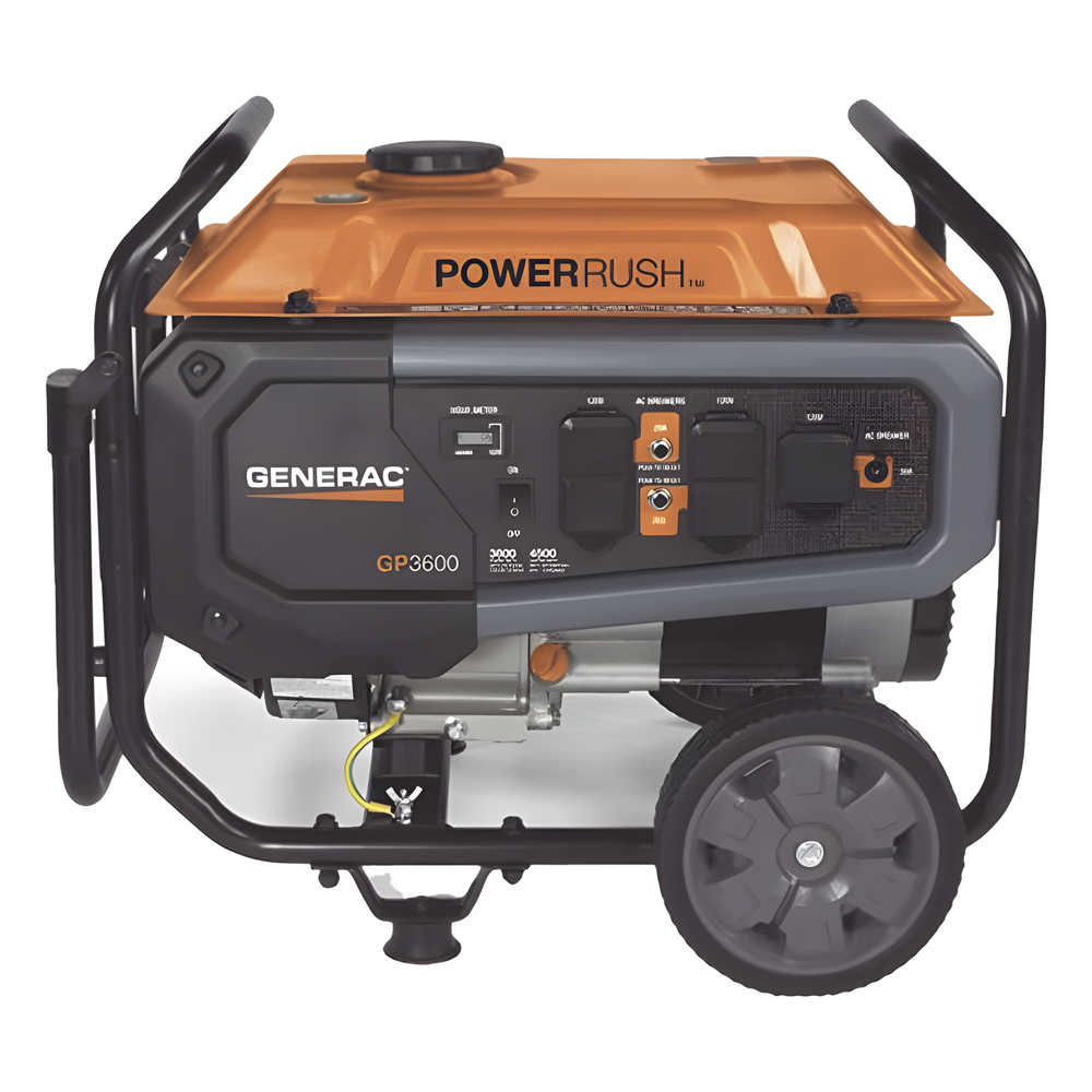 Generador Portátil a Gasolina, 3.6 kW, 120Vca, Arranque Manual
