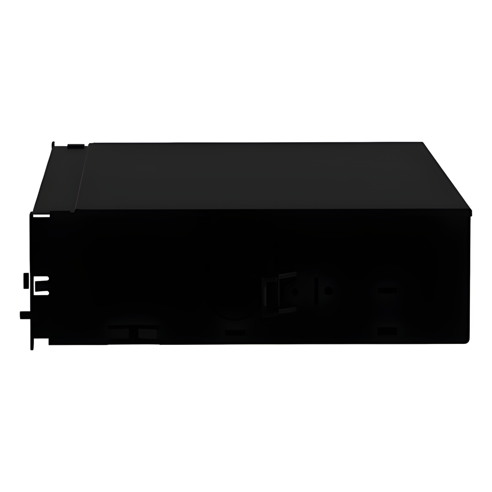 Panel de Distribución de Fibra Óptica, Acepta 8 Casetes QuickNet o Placas FAP/FMP con Panel CFAPPBL2 (No Incluido), Bandeja Fija, Hasta 192 Fibras, Color Negro, 2UR