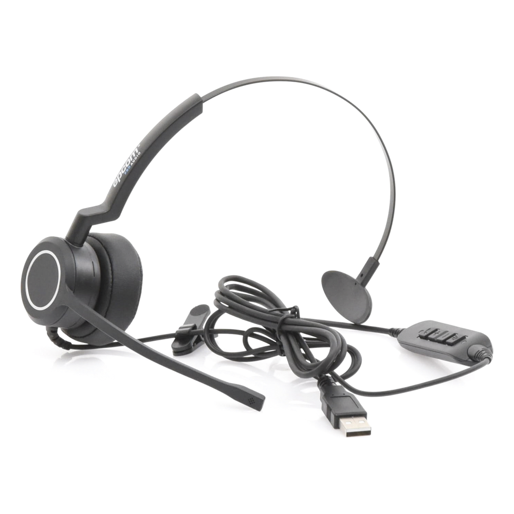 Audífonos USB de Diadema MONO con Audio HD / Micrófono con Cancelación de Ruido / Calidad para uso en Oficina