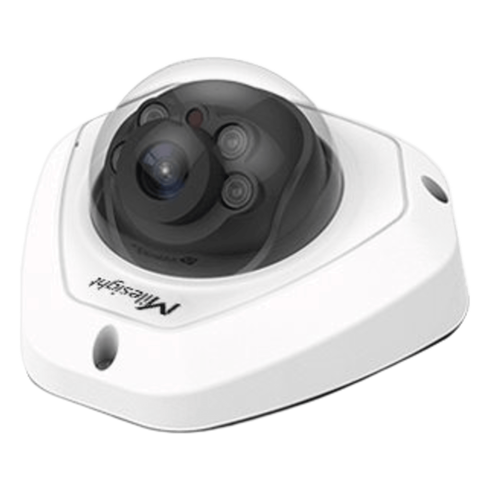 Cámara IP Mini Domo / 4K UHD / 120dB WDR / 0.005Lux Starlight / H.265+ / IR 30mts / PoE / IP67 / IK10 / Análisis de Video AI