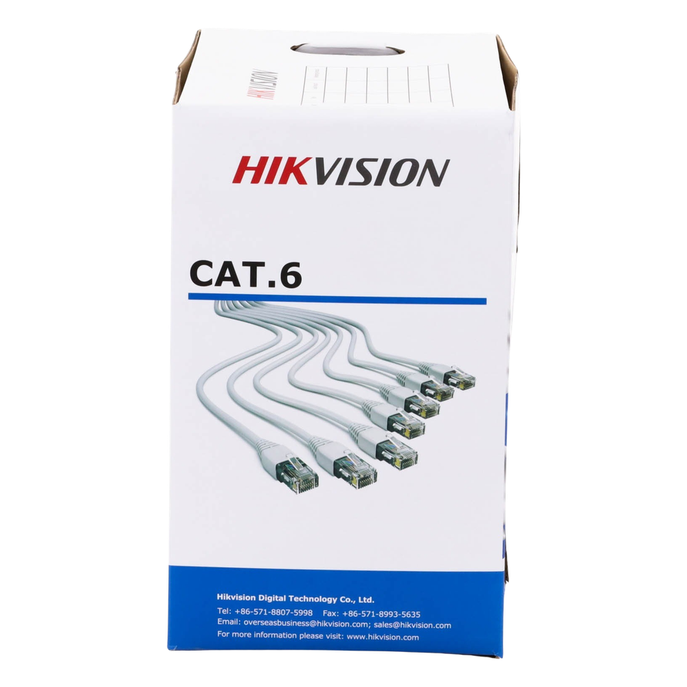 Bobina de Cable de 305 Metros (1000 Pies) Cat 6 / 100% Cobre / Color Blanco / Uso en Interior / PVC