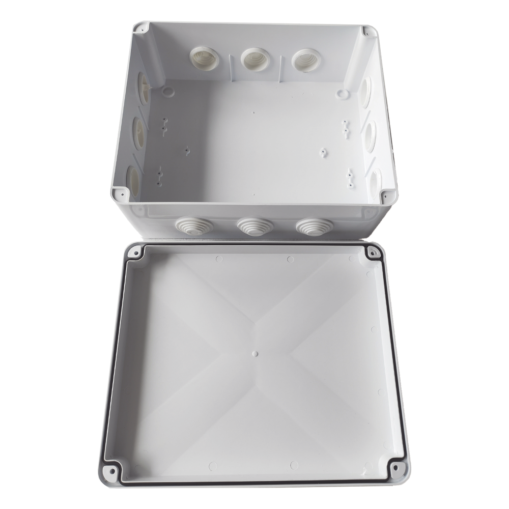 Caja de Derivación-Conexión para Exterior IP65 con 12 Entradas / 300 x 250 x 120 mm / Sellado Seguro con Empaque + 4 Tornillos / Resiste Agua, Polvo y Sol Directo