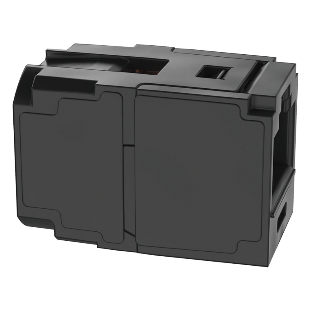Módulo Acoplador RJ45 a RJ45, Mini-Com, Categoría 6A, Color Negro