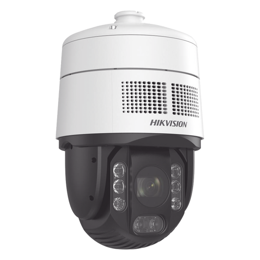 [PROTECCIÓN ACTIVA] Domo PTZ IP 4 Megapixel / 32X Zoom / 200 mts IR / Potente Alerta Audible y Luz Estroboscópica hasta 100 Metros / ACUSENSE / IP67 / IK10 /  / Autoseguimiento 2.0 / Hi-PoE / DARKFIGHTER / Rapid Focus / Micro SD