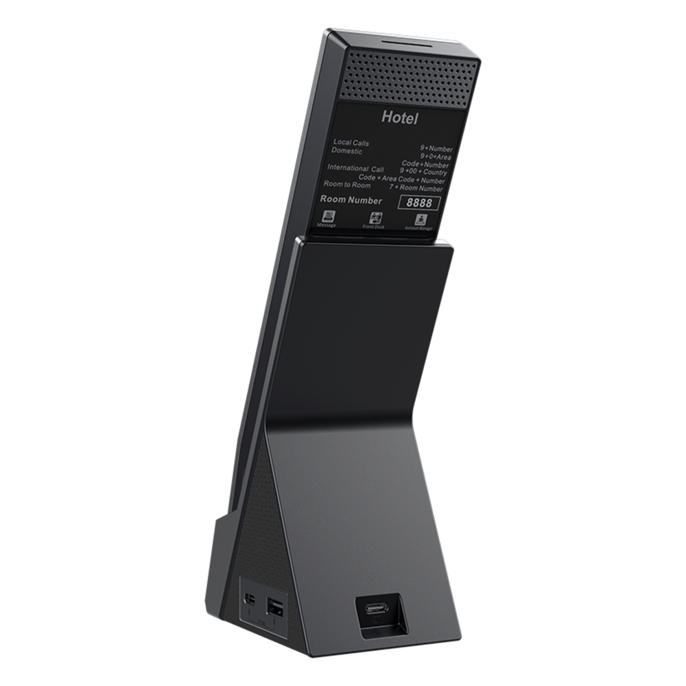 Teléfono IP Inalámbrico para Hotelería con Wi-Fi 6 Doble Banda, 6 Teclas DSS,Material Antibacterial