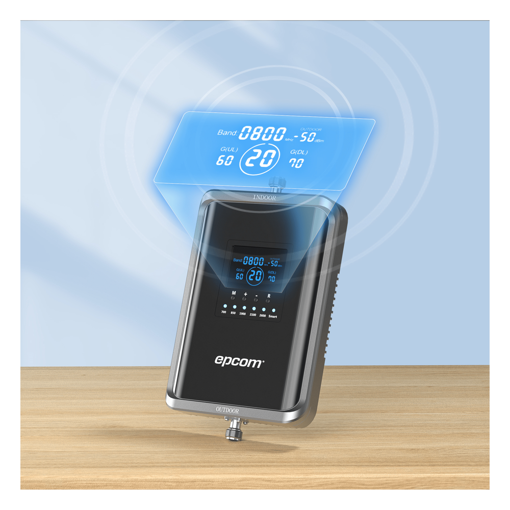 Amplificador de Señal Celular 5G / Mejora las llamadas convencionales y VoLTE / Soporta los datos de las tecnologías 2G, 3G, 4G y 5G de TELCEL, AT&T, MOVISTAR y OMV de Altán / Cubre hasta 1000 m².