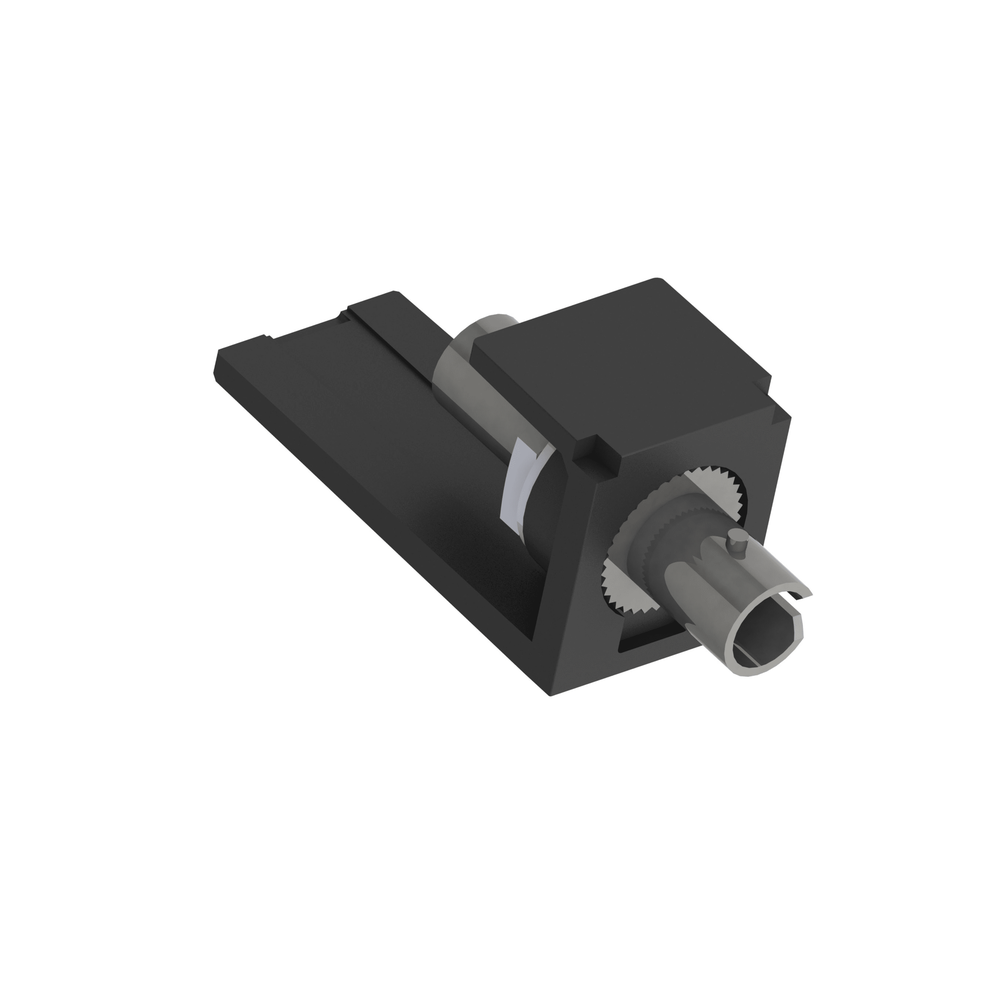 Módulo Acoplador ST Simplex, para Fibra Óptica Multimodo OM3/OM4, Tipo Mini-Com, Color Negro