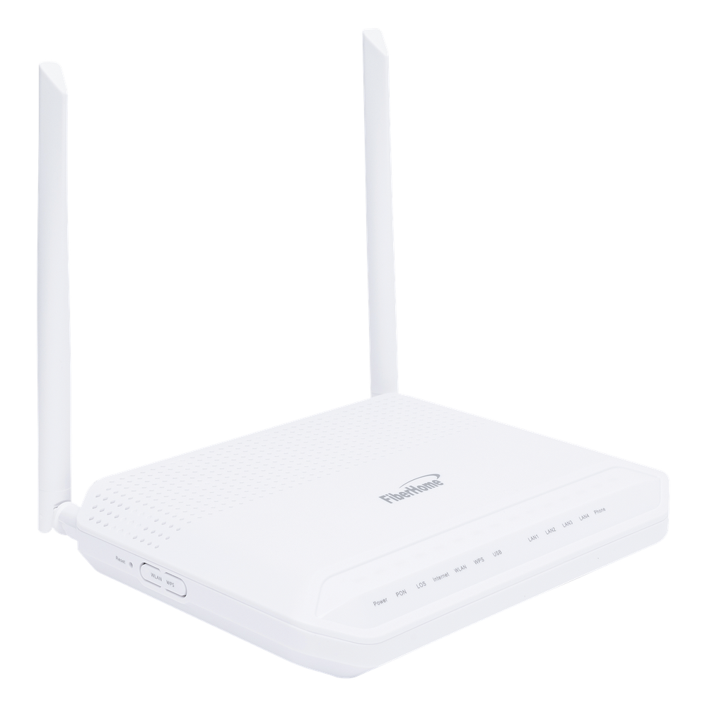 ONU GPON WiFi (2.4/5 GHz), 2 Antenas de 5 dBi, Compatible con OLTs de Terceros, MIMO 2x2, 4 puertos Gigabit + 1 POTS + USB, conector SC/UPC, (Gestión WAN desde la Interfaz de la ONU)