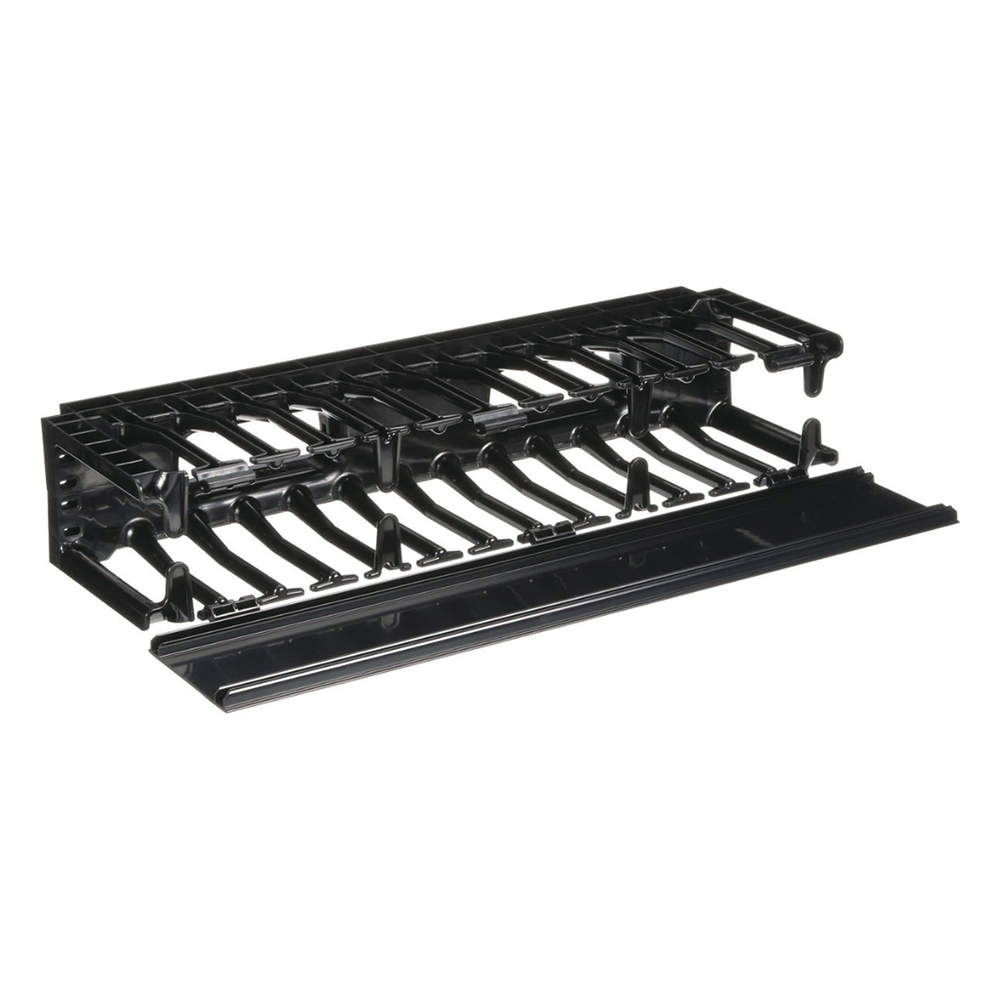 Organizador de Cables Horizontal NetManager de Alta Densidad, Sencillo (Solo Frontal), Para Rack de 19in, 2UR