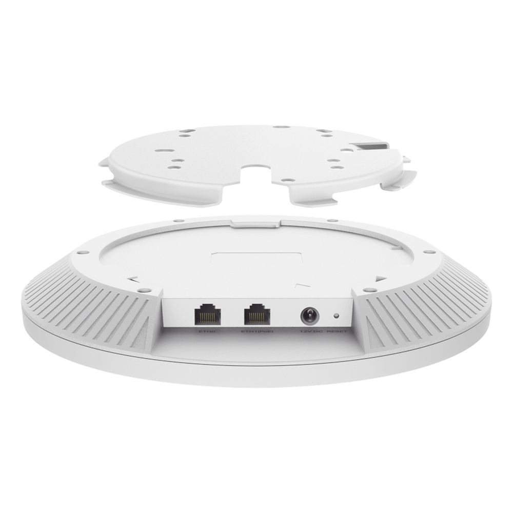 Punto de Acceso Omada / Wi-Fi 7 BE22000 MU-MIMO 4x4 / 2 Puertos 10 Gbps / Mesh Omada / Operaciones Multiencale (MLO) / Configuración por Controlador o Stand-Alone / Para Montaje en Techo/pared / Alimentación PoE++