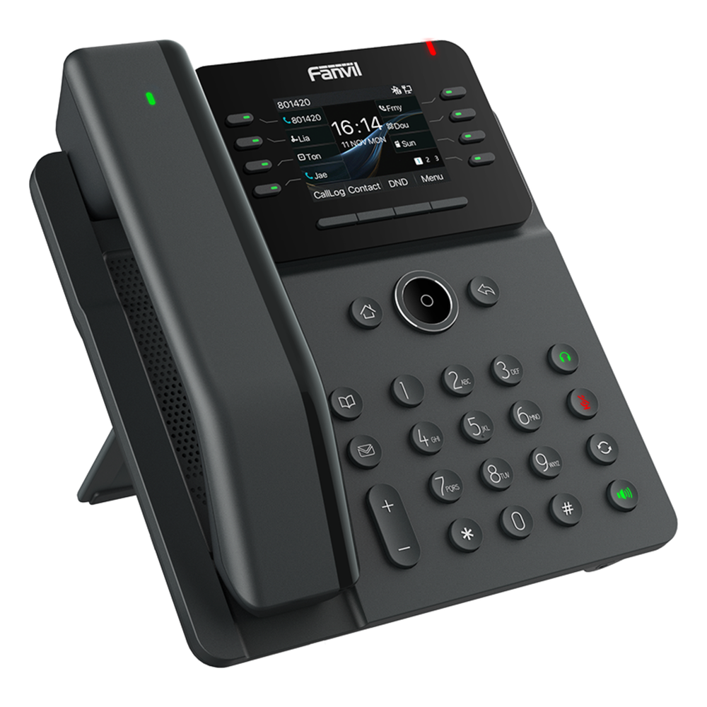 Teléfono IP / Handset Inalámbrico Bluetooth / 12 Líneas SIP / Pantalla IPS Táctil 2.8" HD / Conferencia 6 Vías / Puertos Gigabit / PoE 802.3af / OpenVPN / Hot Desking