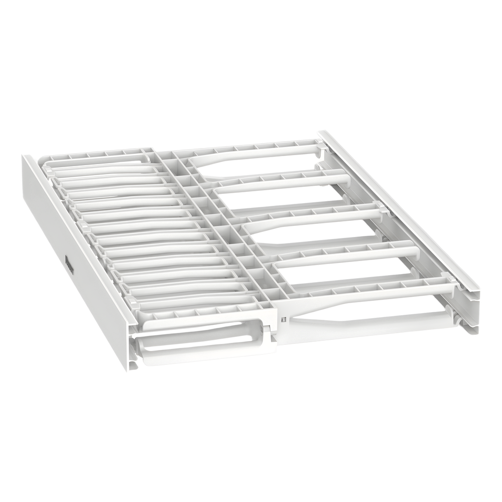 Organizador de Cables Horizontal NetManager de Alta Densidad, Doble (Frontal y Posterior), Para Rack de 19in, 1UR, Color Blanco