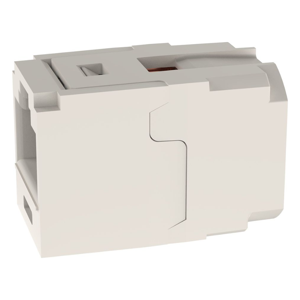 Módulo Acoplador RJ45 a RJ45, Mini-Com, Categoría 6, Color Blanco Mate